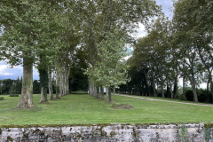 Château de Digoine正面から門に続く並木道